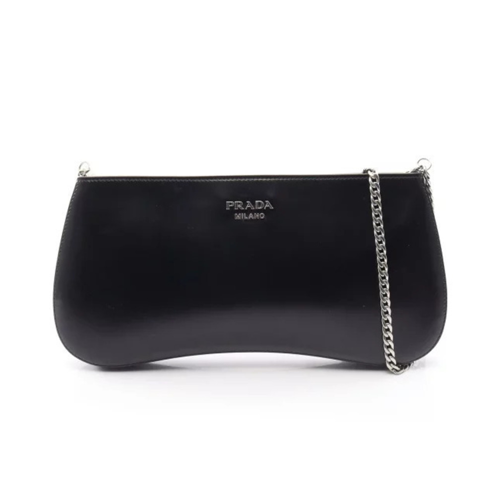Prada Sydney Shoulder Bag Leather Black